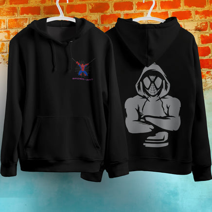 Spider Man Hoodie Casual Clothes Black White Khaki Hoodie Long Sleeve Hooded Pullover Personality Streetwear Black 1