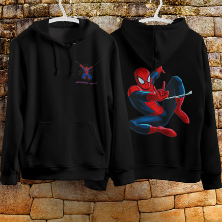 Spider Man Hoodie Casual Clothes Black White Khaki Hoodie Long Sleeve Hooded Pullover Personality Streetwear Black 4