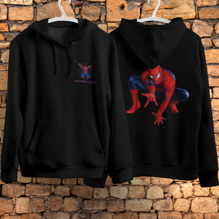Spider Man Hoodie Casual Clothes Black White Khaki Hoodie Long Sleeve Hooded Pullover Personality Streetwear Black 5