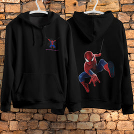 Spider Man Hoodie Casual Clothes Black White Khaki Hoodie Long Sleeve Hooded Pullover Personality Streetwear Black 1