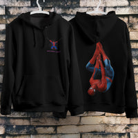 Spider Man Hoodie Casual Clothes Black White Khaki Hoodie Long Sleeve Hooded Pullover Personality Streetwear Black 2