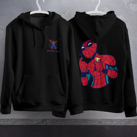 Spider Man Hoodie Casual Clothes Black White Khaki Hoodie Long Sleeve Hooded Pullover Personality Streetwear Black 1