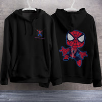 Spider Man Hoodie Casual Clothes Black White Khaki Hoodie Long Sleeve Hooded Pullover Personality Streetwear Black 2
