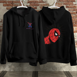 Spider Man Hoodie Casual Clothes Black White Khaki Hoodie Long Sleeve Hooded Pullover Personality Streetwear Black 1