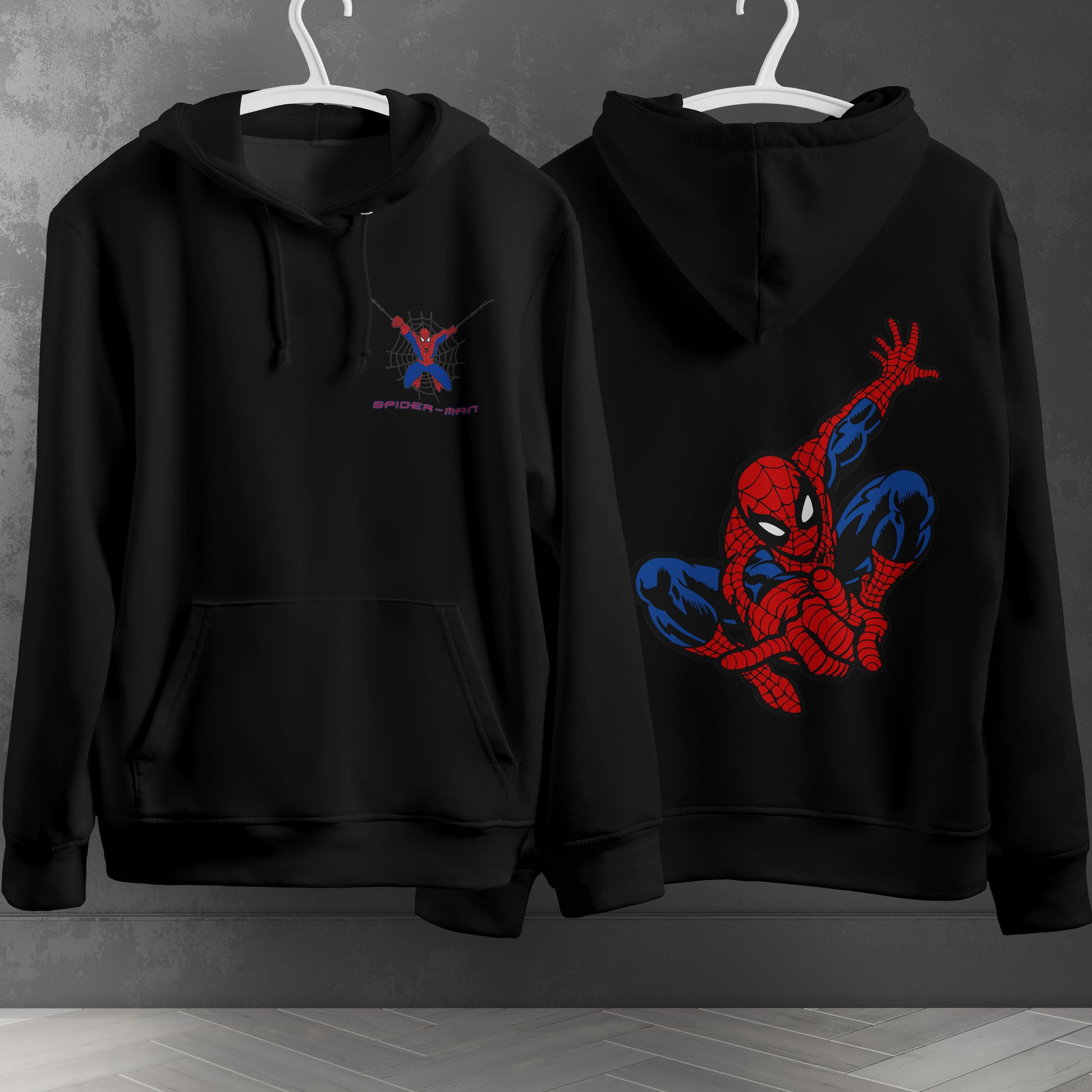 Lusy Store Spider Man Hoodie Casual Clothes Black White Khaki Hoodie Long Sleeve Hooded Pullover Personality Streetwear Hoodies &amp; Sweatshirts