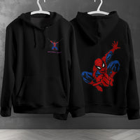 Spider Man Hoodie Casual Clothes Black White Khaki Hoodie Long Sleeve Hooded Pullover Personality Streetwear Black 1