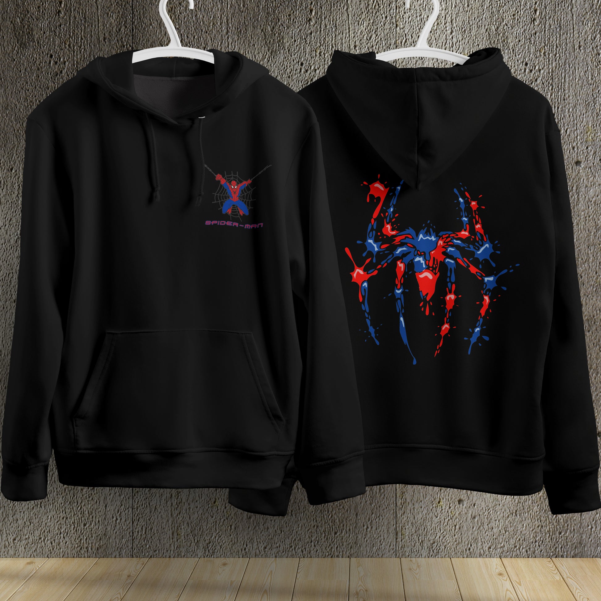 Lusy Store Spider Man Hoodie Casual Clothes Black White Khaki Hoodie Long Sleeve Hooded Pullover Personality Streetwear Hoodies &amp; Sweatshirts