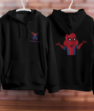 Lusy Store Spider Man Hoodie Casual Clothes Black White Khaki Hoodie Long Sleeve Hooded Pullover Personality Streetwear Hoodies & Sweatshirts