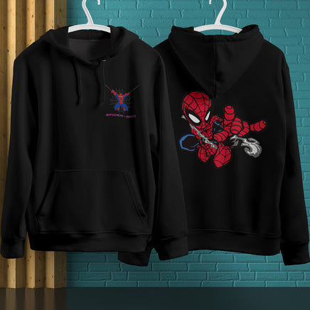 Spider Man Hoodie Casual Clothes Black White Khaki Hoodie Long Sleeve Hooded Pullover Personality Streetwear Black 2