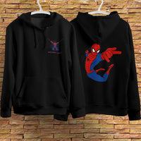 Spider Man Hoodie Casual Clothes Black White Khaki Hoodie Long Sleeve Hooded Pullover Personality Streetwear Black 4