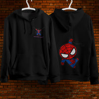 Spider Man Hoodie Casual Clothes Black White Khaki Hoodie Long Sleeve Hooded Pullover Personality Streetwear Black 2