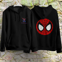 Spider Man Hoodie Casual Clothes Black White Khaki Hoodie Long Sleeve Hooded Pullover Personality Streetwear Black 2