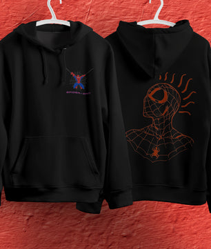 Lusy Store Spider Man Hoodie Casual Clothes Black White Khaki Hoodie Long Sleeve Hooded Pullover Personality Streetwear Hoodies & Sweatshirts