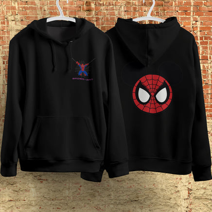 Spider Man Hoodie Casual Clothes Black White Khaki Hoodie Long Sleeve Hooded Pullover Personality Streetwear Black 2