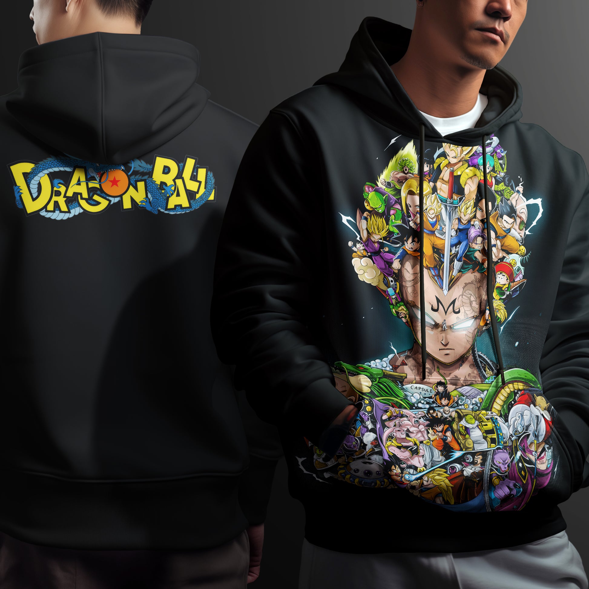 Lusy Store Dragon Ball Z Hoodie Vegeta Coat Unique Personality Many Sizes For Men Boy Kid Clothes DBP-6 Hoodies &amp; Sweatshirts