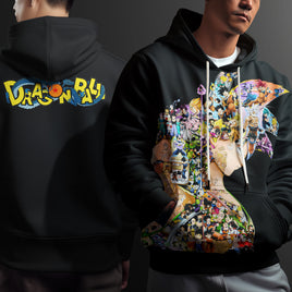 Dragon Ball Z Hoodie Goku Vegeta Coat Unique Personality Many Sizes For Men Boy Kid Clothes DBP-8 Black