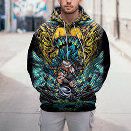 Dragon Ball Z Hoodie Colorful Vegeta Coat Unique Personality Many Sizes For Men Boy Kid Clothes DBP-12F Black