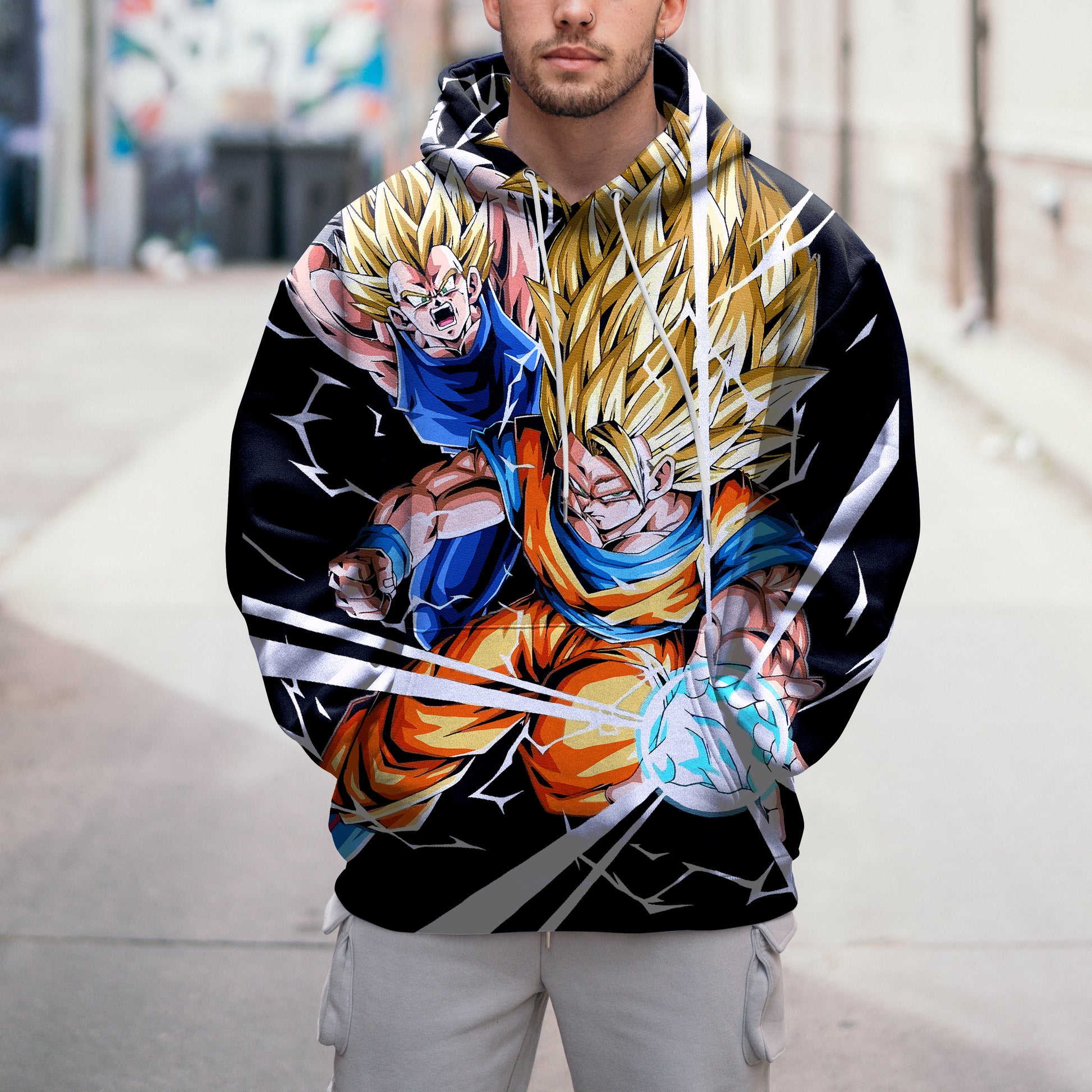 Lusy Store Dragon Ball Z Hoodie Colorful Goku Coat Unique Personality Many Sizes For Men Boy Kid Clothes DBP-14F Hoodies &amp; Sweatshirts