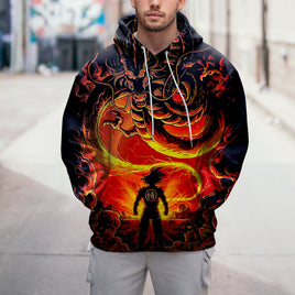 Dragon Ball Z Hoodie Colorful Goku Coat Unique Personality Many Sizes For Men Boy Kid Clothes DBP-16F Black