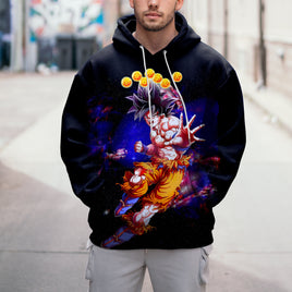 Dragon Ball Z Hoodie Colorful Goku Coat Unique Personality Many Sizes For Men Boy Kid Clothes DBP-18F Black