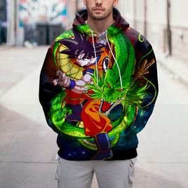 Dragon Ball Z Hoodie Colorful Goku Coat Unique Personality Many Sizes For Men Boy Kid Clothes DBP-19F Black