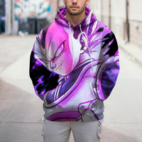 Dragon Ball Z Hoodie Colorful Vegeta Coat Unique Personality Many Sizes For Men Boy Kid Clothes DBP-1F Black