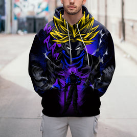 Dragon Ball Z Hoodie Colorful Trunk Coat Unique Personality Many Sizes For Men Boy Kid Clothes DBP-21F Black