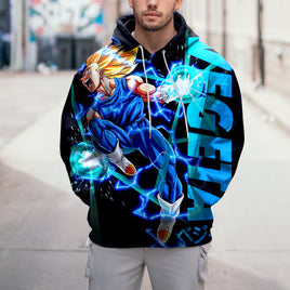 Dragon Ball Z Hoodie Colorful Vegeta Coat Unique Personality Many Sizes For Men Boy Kid Clothes DBP-22F Black