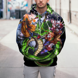 Dragon Ball Z Hoodie Colorful Goku Coat Unique Personality Many Sizes For Men Boy Kid Clothes DBP-2F Black