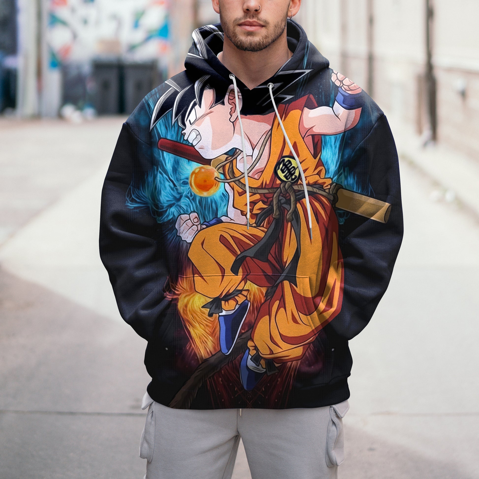 Lusy Store Dragon Ball Z Hoodie Colorful Goku Coat Unique Personality Many Sizes For Men Boy Kid Clothes DBP-3F Hoodies &amp; Sweatshirts