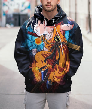 Lusy Store Dragon Ball Z Hoodie Colorful Goku Coat Unique Personality Many Sizes For Men Boy Kid Clothes DBP-3F Hoodies & Sweatshirts