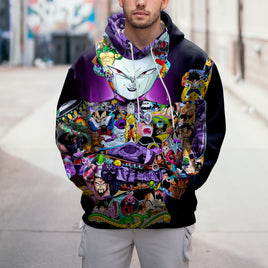 Dragon Ball Z Hoodie Colorful Frieza Coat Unique Personality Many Sizes For Men Boy Kid Clothes DBP-7F Black