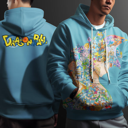 Dragon Ball Z Hoodie Goku Vegeta Coat Unique Personality Many Sizes For Men Boy Kid Clothes DBP-8 Blue
