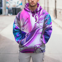 Dragon Ball Z Hoodie Colorful Vegeta Coat Unique Personality Many Sizes For Men Boy Kid Clothes DBP-1F Blue Colorful