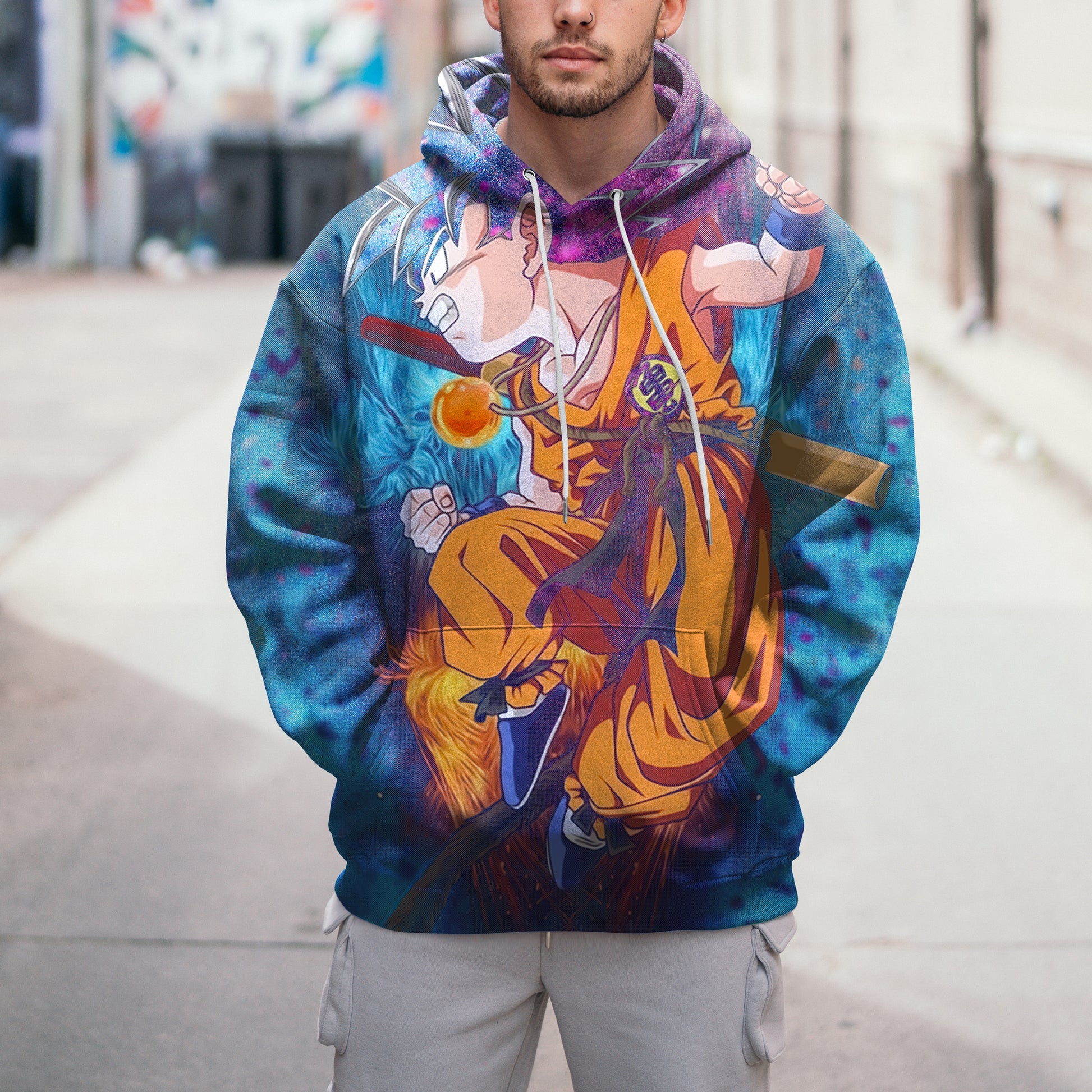 Lusy Store Dragon Ball Z Hoodie Colorful Goku Coat Unique Personality Many Sizes For Men Boy Kid Clothes DBP-3F Hoodies &amp; Sweatshirts