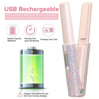 2-IN-1 Electric Hair Straightener And Curler - Lusy Store LLC 