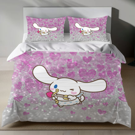 Cinnamoroll Cupid Linen Bedding Set - Sweet Charm for Sanrio Fans 4pcs - Bedding Sets