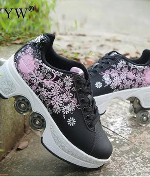Casual Sneakers Walk Roller Skates