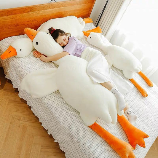 Cute Big White Geese Plush Pillow Toy 50cm for teens at Lusy Store