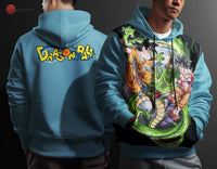 Dragon Ball Z Hoodie Goku Coat Unique Personality Many Sizes For Men Boy Kid Clothes DBP-2 Blue
