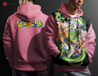 Dragon Ball Z Hoodie Goku Coat Unique Personality Many Sizes For Men Boy Kid Clothes DBP-2 Pink