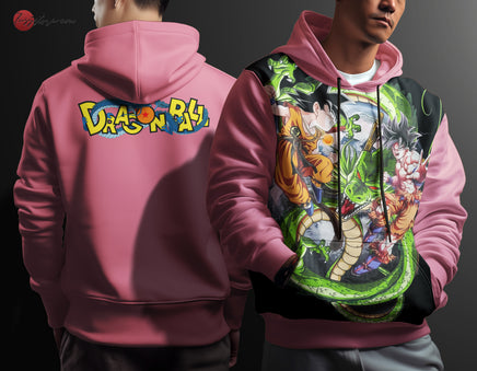 Dragon Ball Z Hoodie Goku Coat Unique Personality Many Sizes For Men Boy Kid Clothes DBP-2 Pink