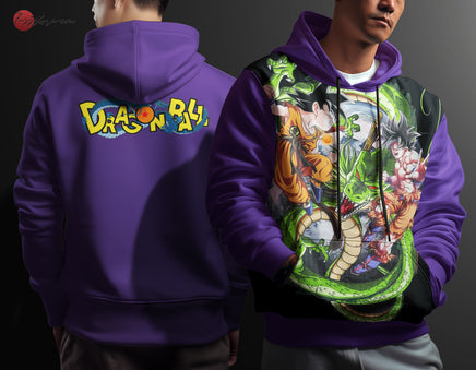 Dragon Ball Z Hoodie Goku Coat Unique Personality Many Sizes For Men Boy Kid Clothes DBP-2 Purple