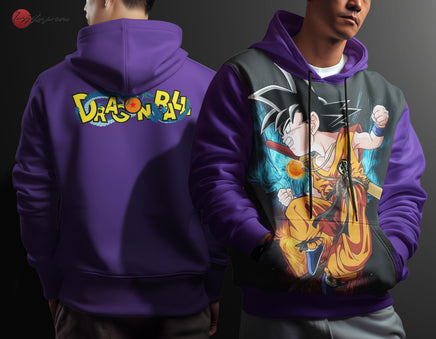 Dragon Ball Z Hoodie Goku Coat Unique Personality Many Sizes For Men Boy Kid Clothes DBP-3 Purple