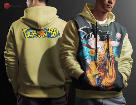 Dragon Ball Z Hoodie Goku Coat Unique Personality Many Sizes For Men Boy Kid Clothes DBP-3 Yellow