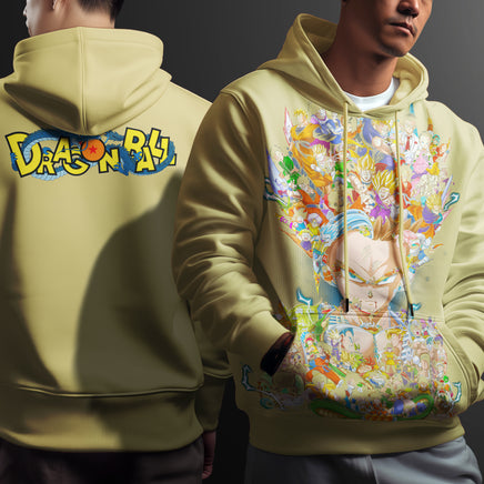 Dragon Ball Z Hoodie Gohan Coat Unique Personality Many Sizes For Men Boy Kid Clothes DBP-5 Yellow