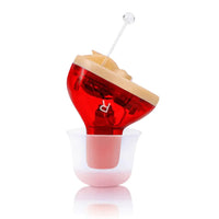 Invisible Hearing Aid Discreet Clear Comfortable Sound Red - Right