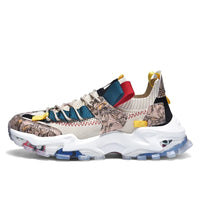 Men's Chunky Sneakers Shoes Beige 42