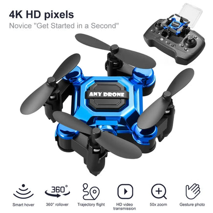 Mini Drone 4K HD Camera Blue 4K