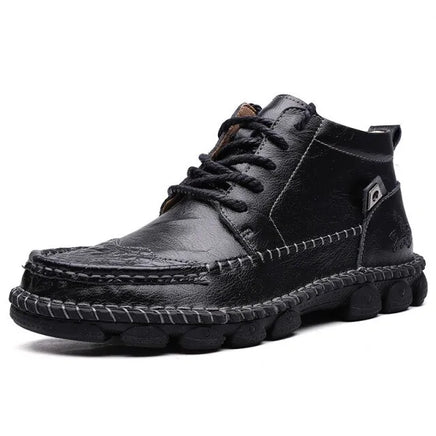 Men's Leather Casual Shoes Black 8